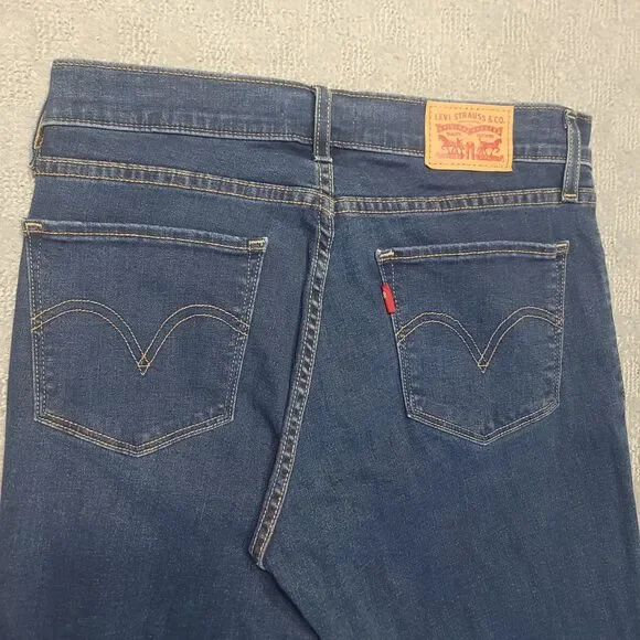 Levis Curvy Skinny Womens 29 (29X29) Jeans Mid Rise Stretch Blue Denim - Picture 3 of 11